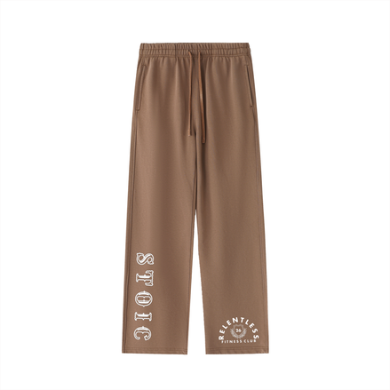 the front of coffee brown vintage washed sweatpants