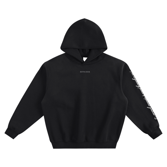 The front of the black Official Member Hoodie