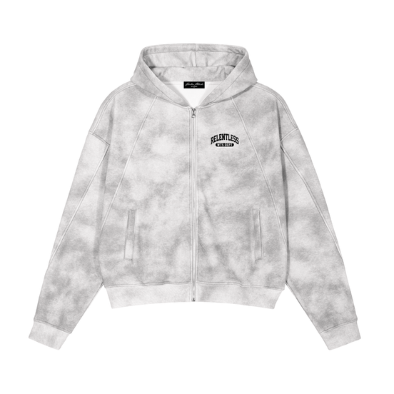 White Camo Zip-Up Hoodie
